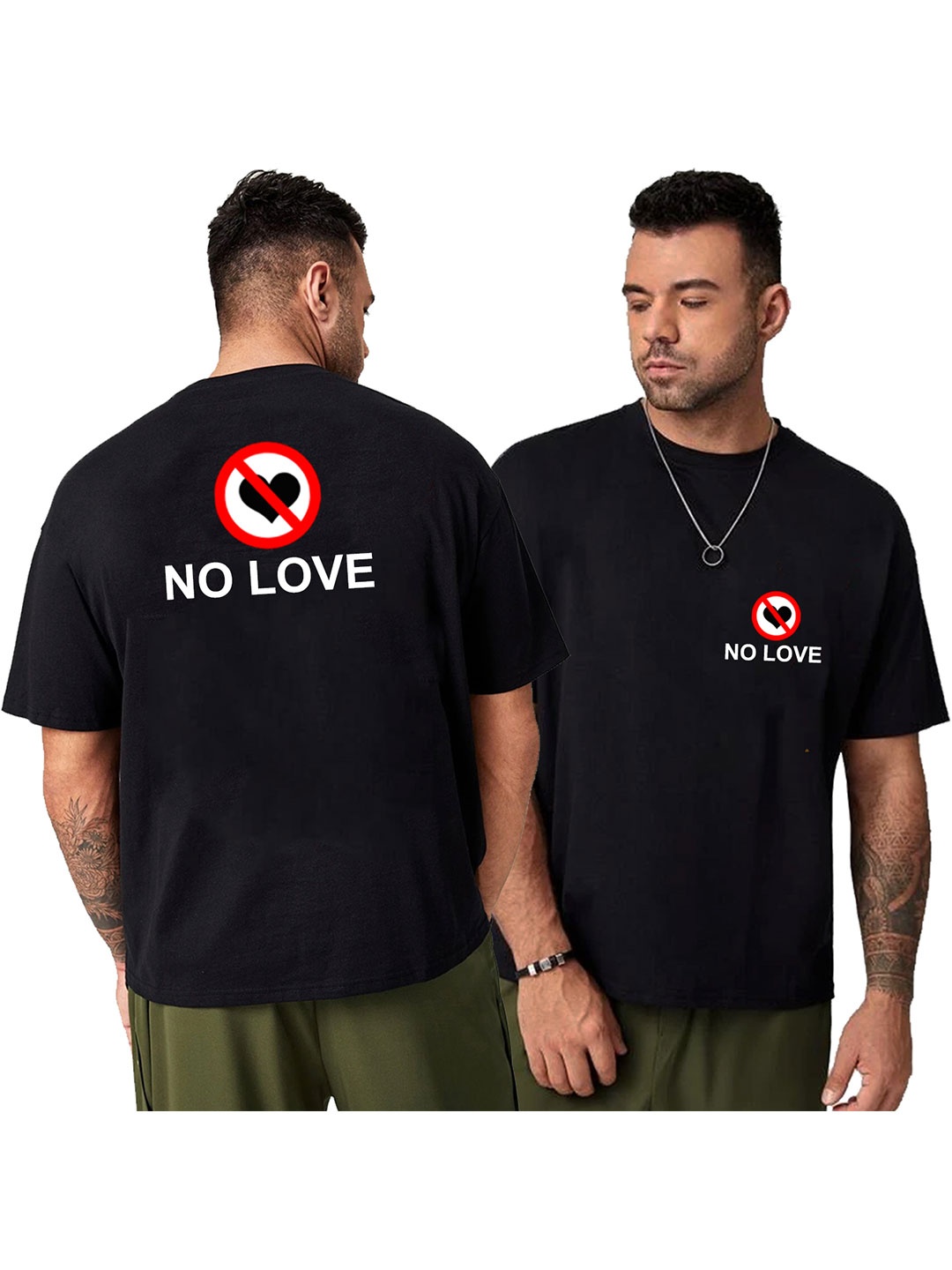 

Afalusz Men Typography Printed Applique T-shirt, Black