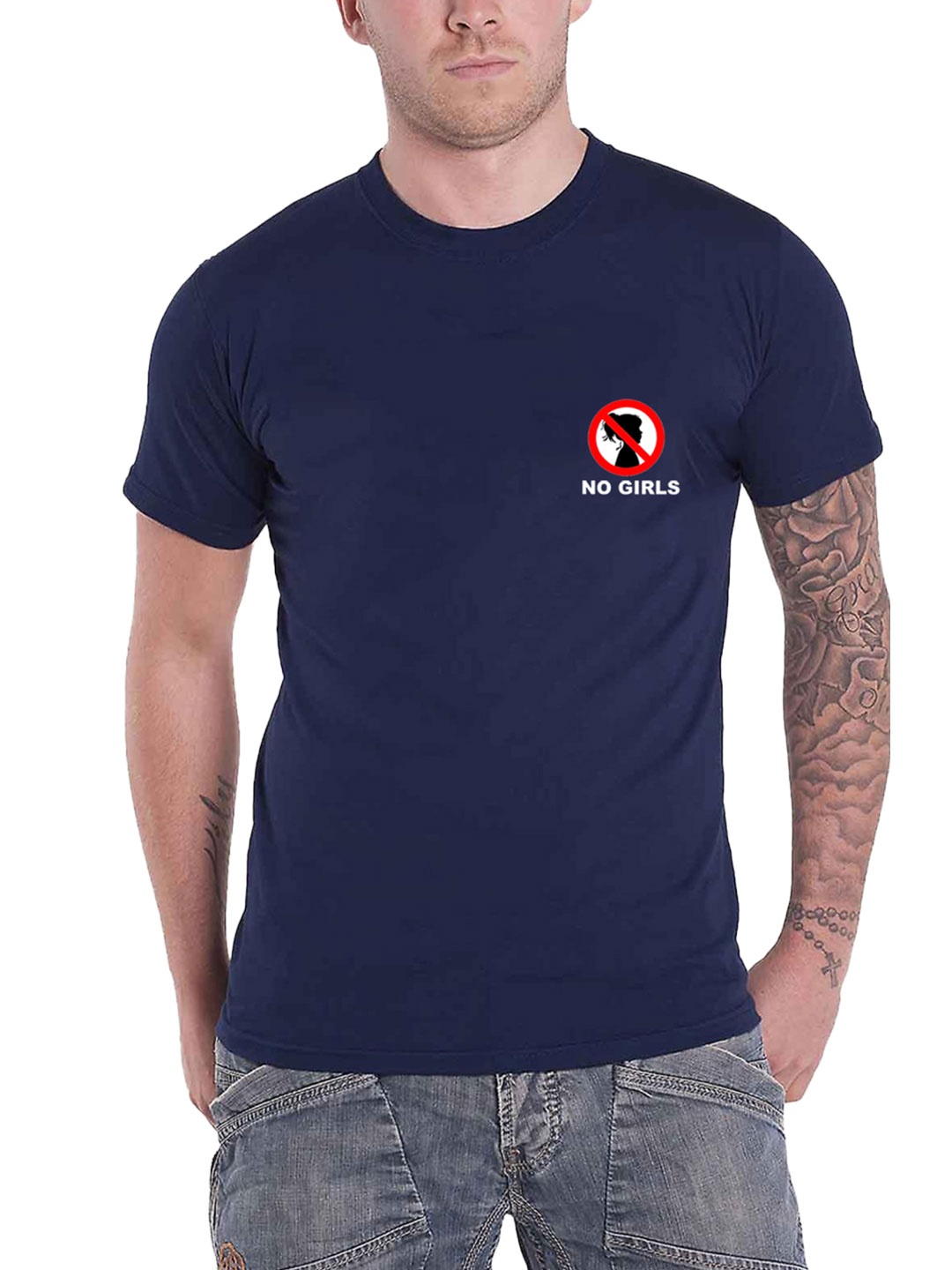 

Afalusz Men Typography Printed Applique T-shirt, Navy blue
