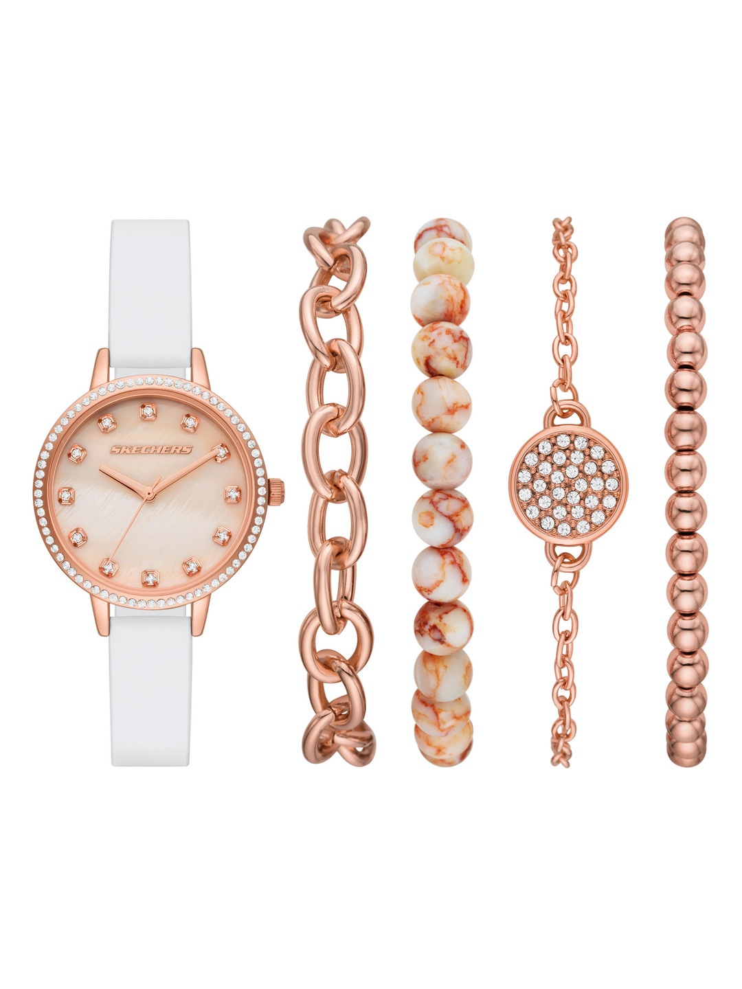 

Skechers Mop Dial Watch Gift Set-SR9080, Rose gold