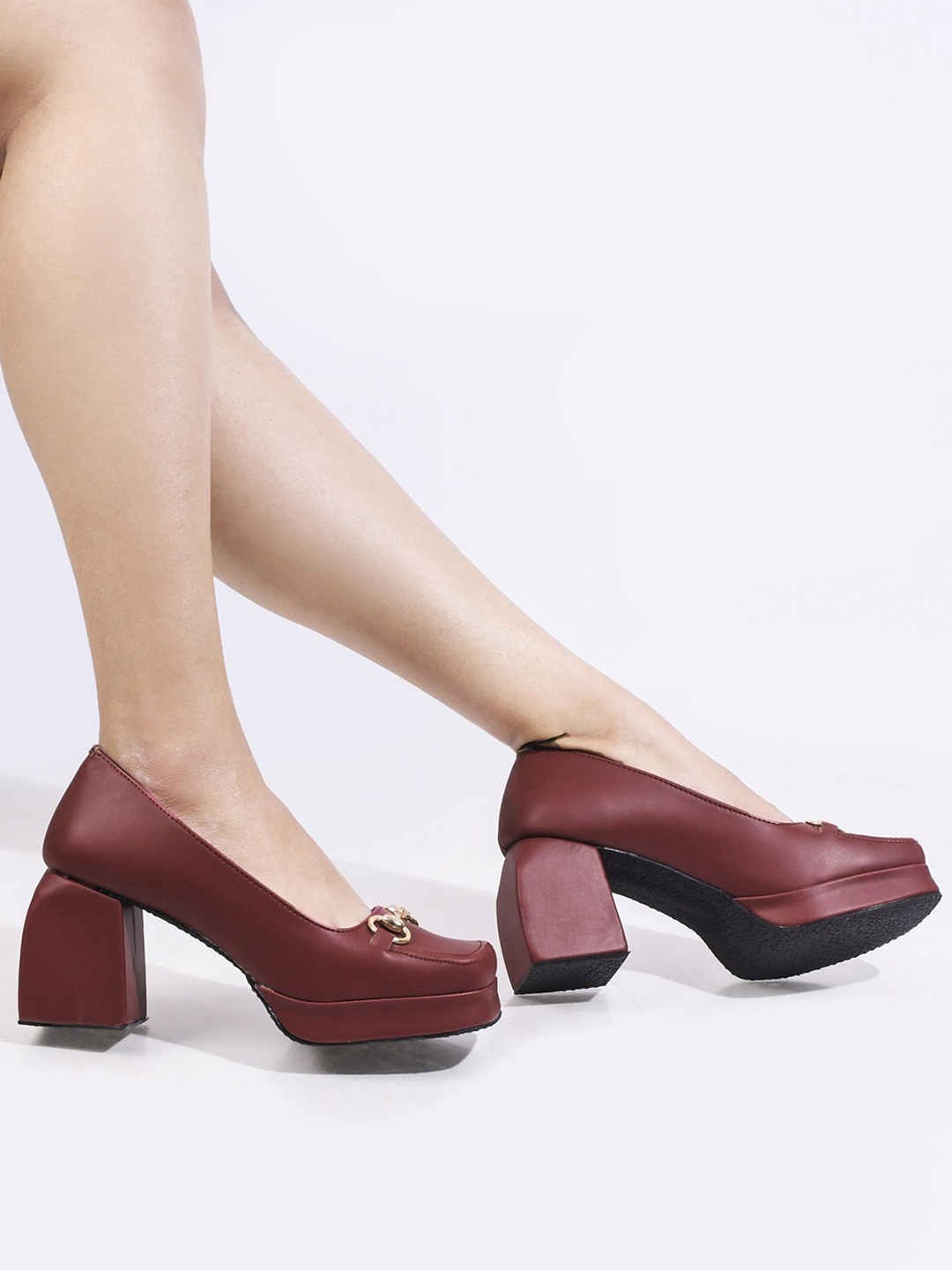 

TRYME Party Block Sandals, Maroon