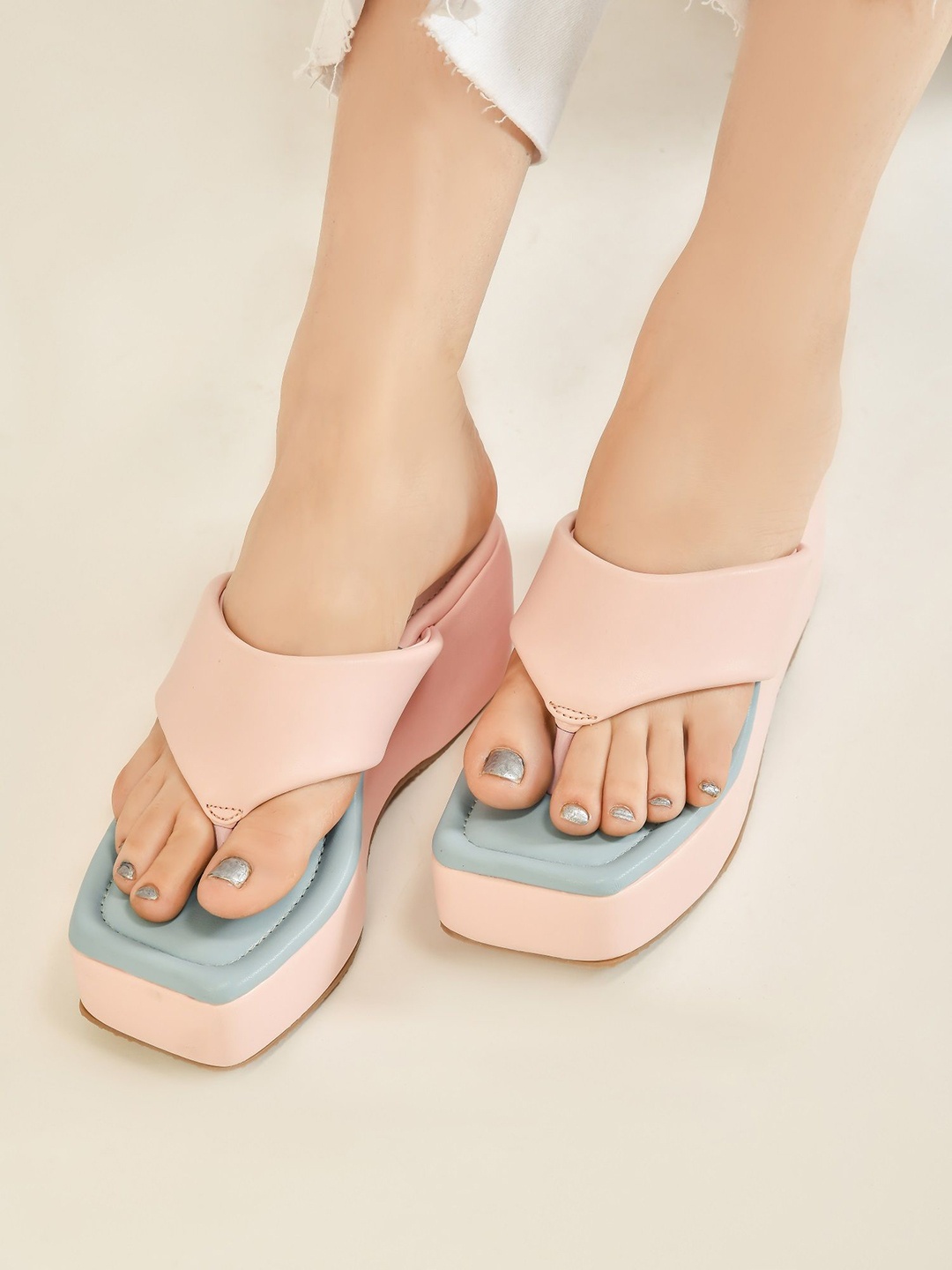 

TRYME Party Flatform Sandals, Pink