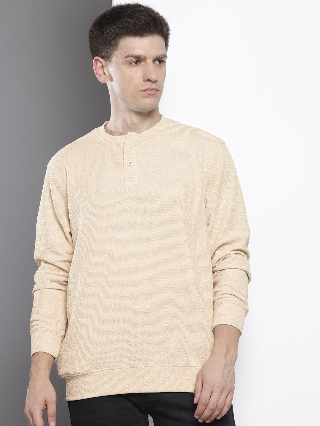 

The Indian Garage Co Relaxed Fit Textured Sweatshirt, Beige