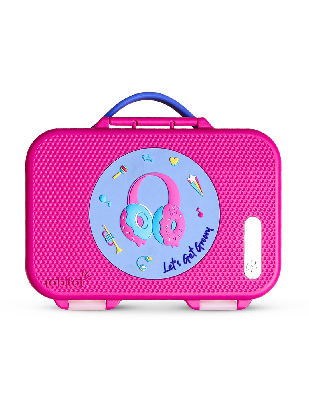 

Rabitat Munchbee Pink & Yellow Printed Easy to Clean Lunch Box 1L
