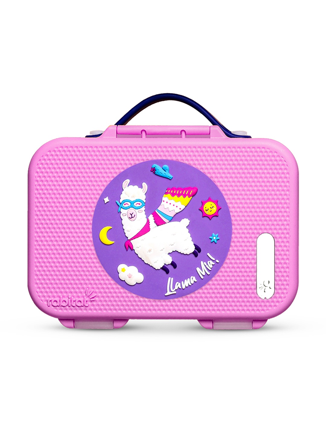 

Rabitat Munchbee Pink & Yellow Printed Easy to Clean Lunch Box 1L