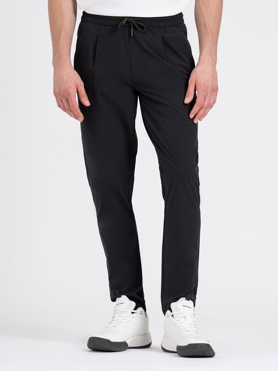 

Red Tape Men Black Solid Straight Fit Track pants