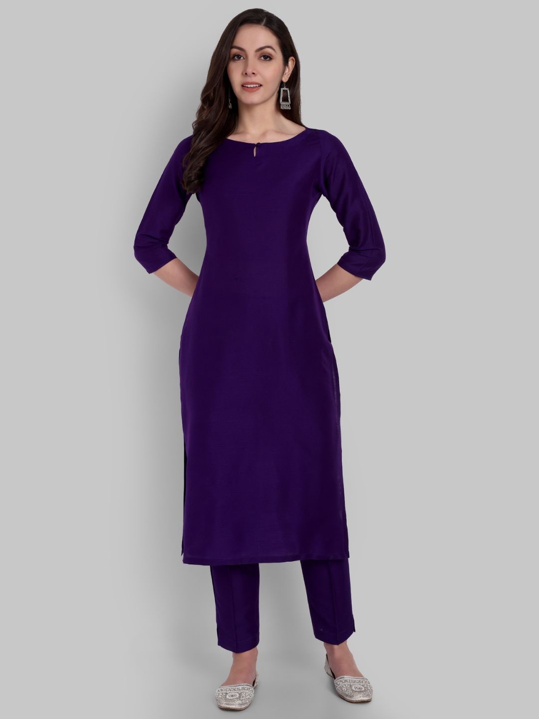 

Mera Rang Women Regular Kurta with Trousers, Violet