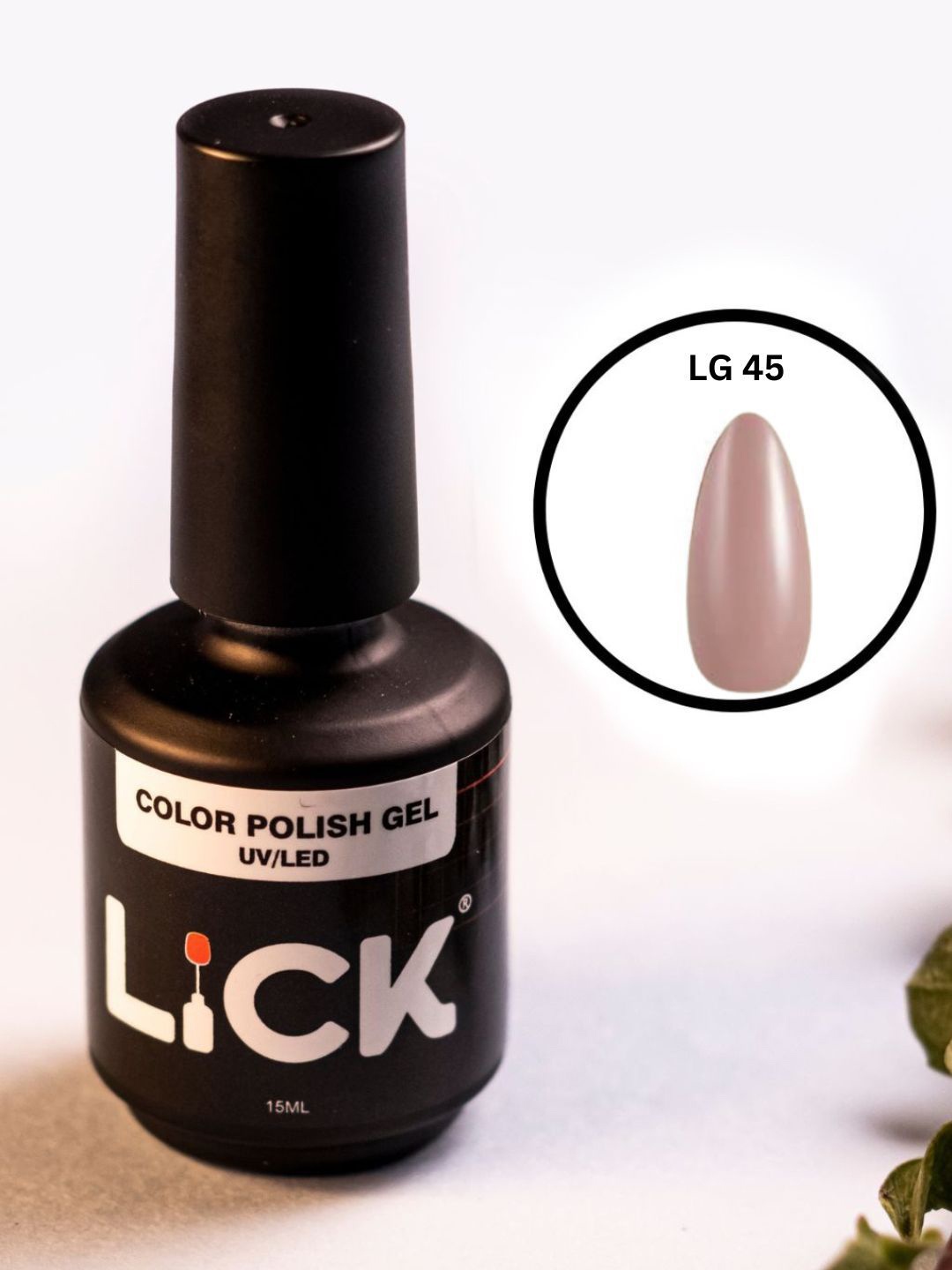 LICK Color Polish UV & LED Gel Glossy Nail Polish - 15 ml - Nude LG 45