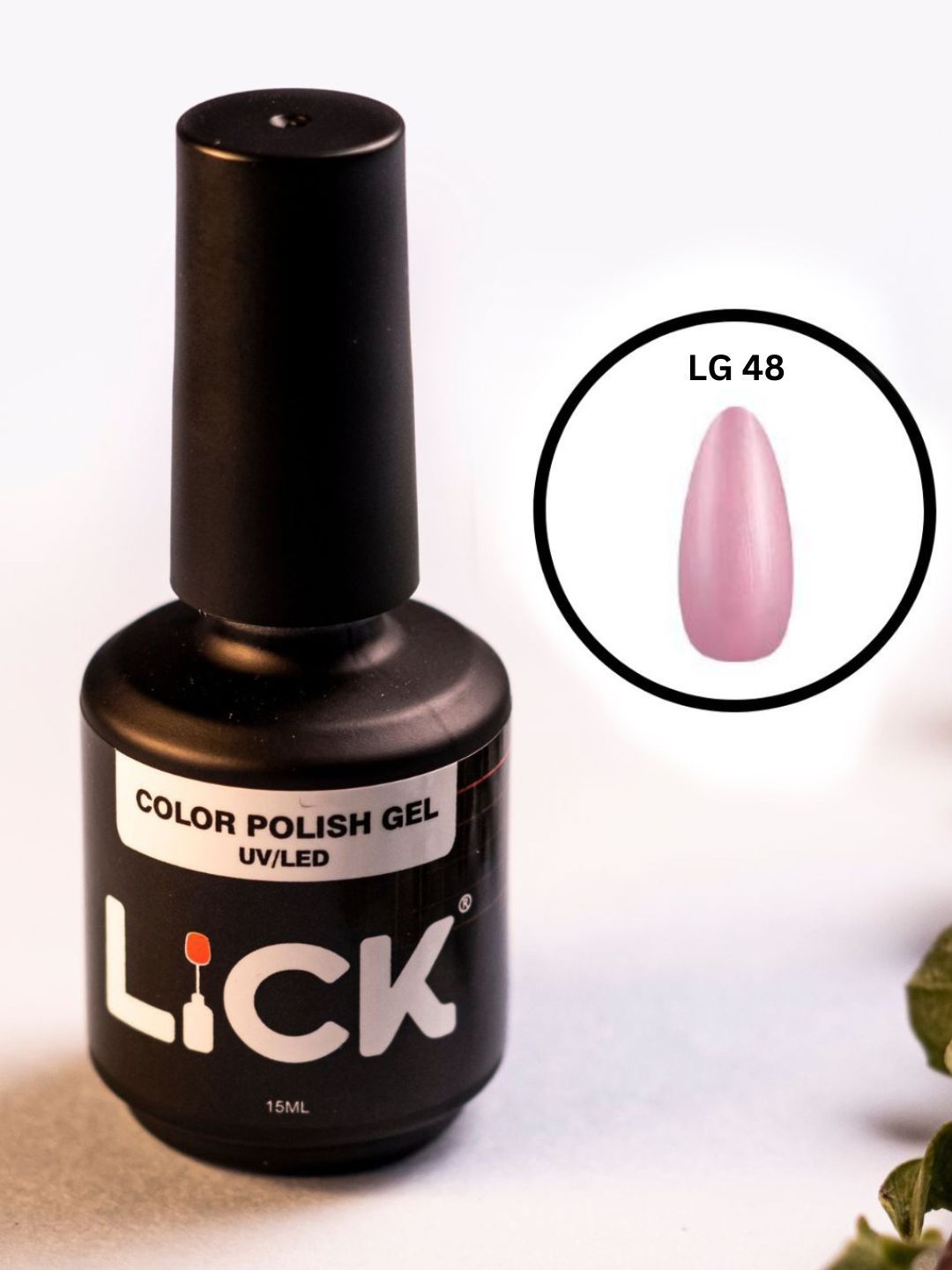 LICK Color Polish UV & LED Gel Glossy Nail Polish - 15 ml - Pink LG 48