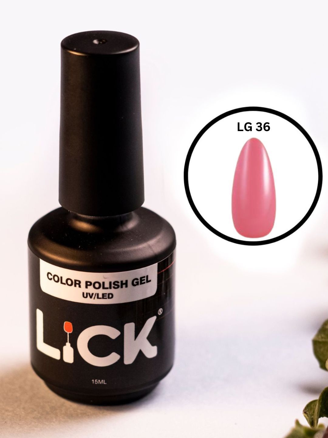 

LICK Color Polish UV & LED Gel Glossy Nail Polish - 15 ml - Pink LG 36