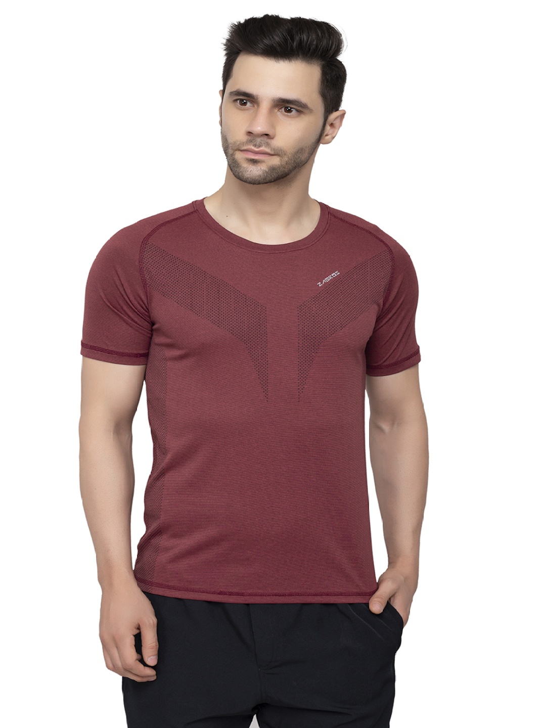 

Z Zagros Men Pockets T-shirt, Pink