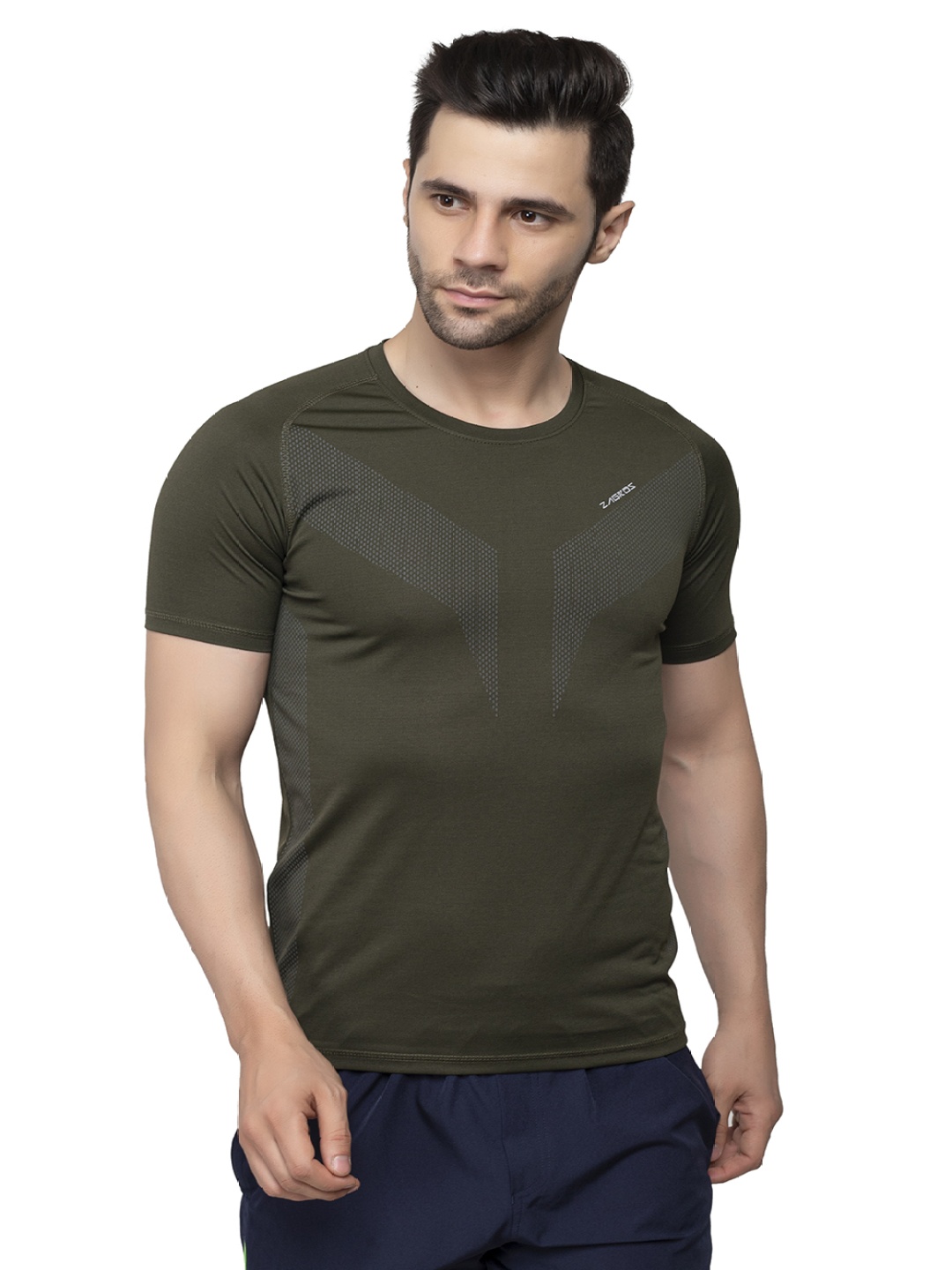 

Z Zagros Men Pockets T-shirt, Olive