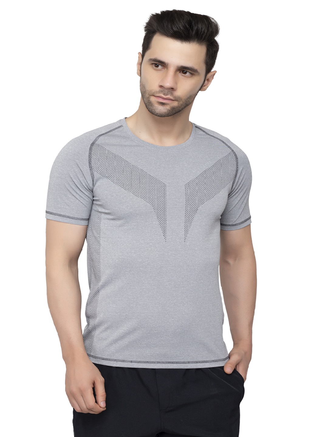 

Z Zagros Men Pockets T-shirt, Grey