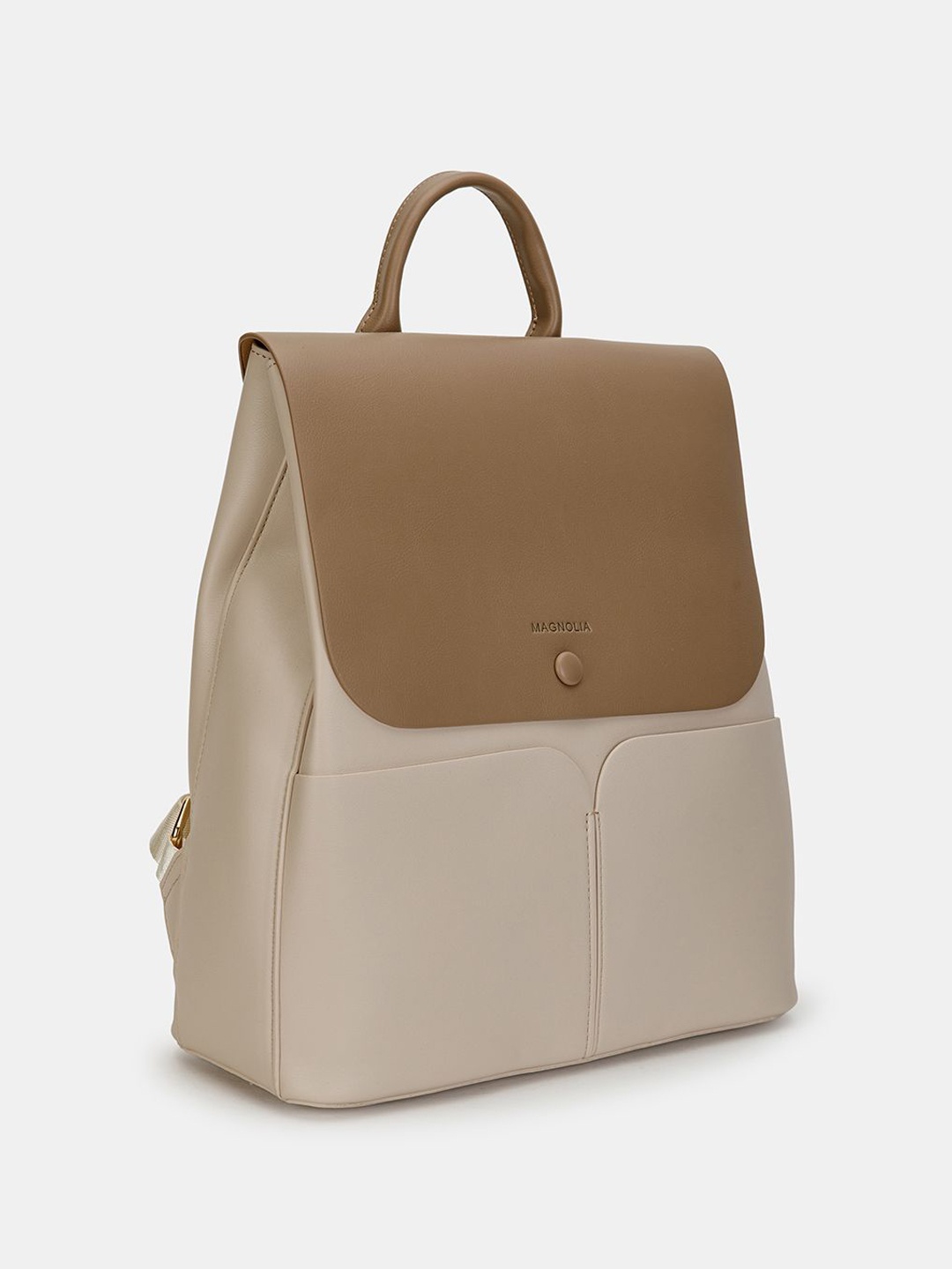 

MAGNOLIA PU Structured Satchel, Taupe