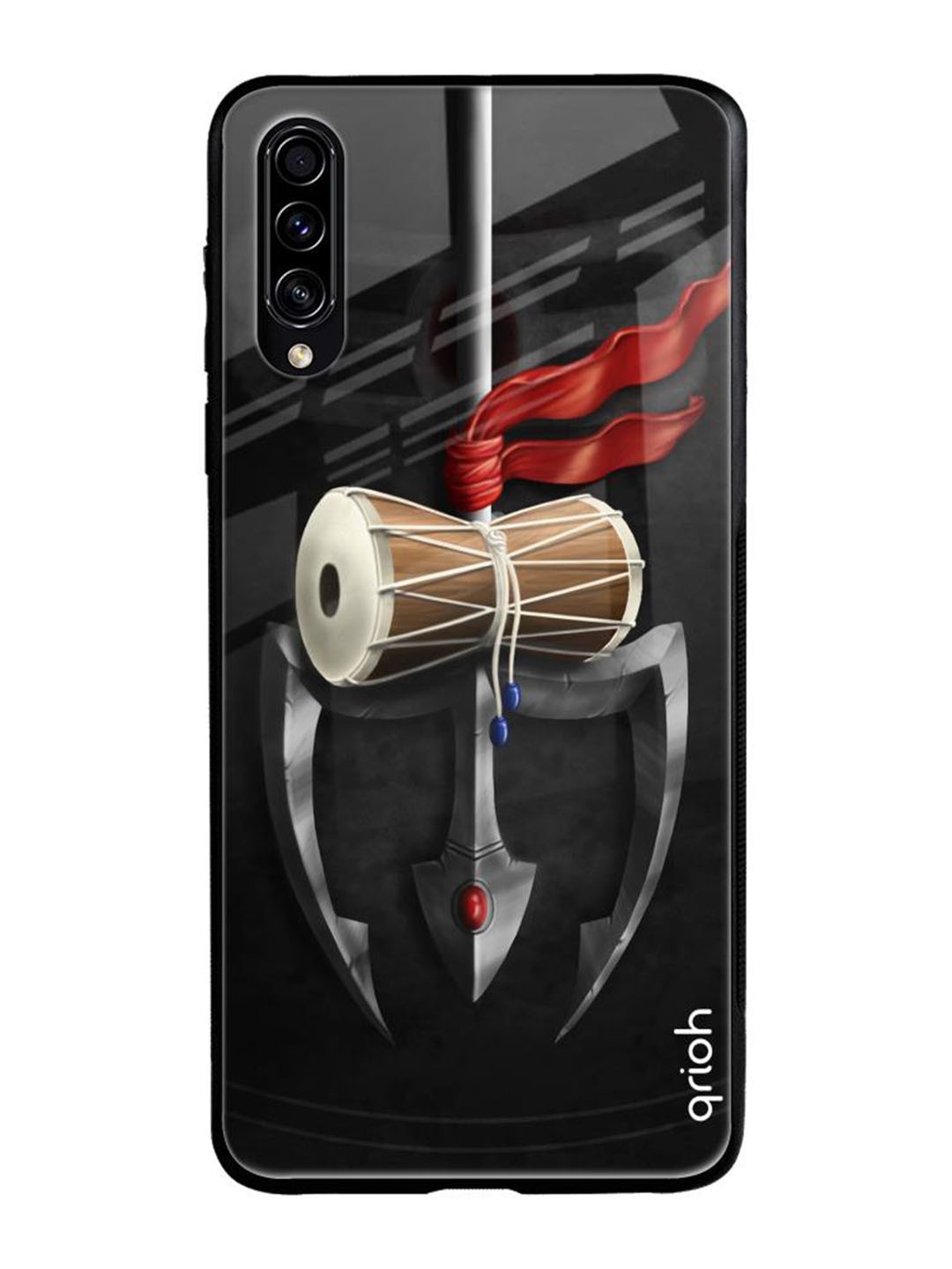 

QRIOH Quirky Printed Samsung Galaxy A50s Back Case Mobile Accessories, Black