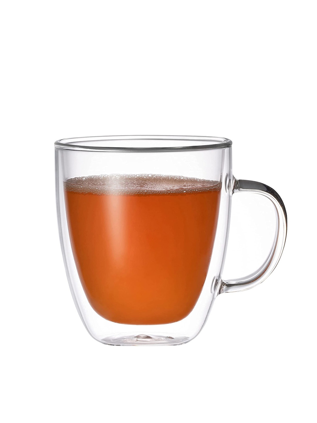

Baskety Transparent Glass Coffee Mugs With Handle 150ml