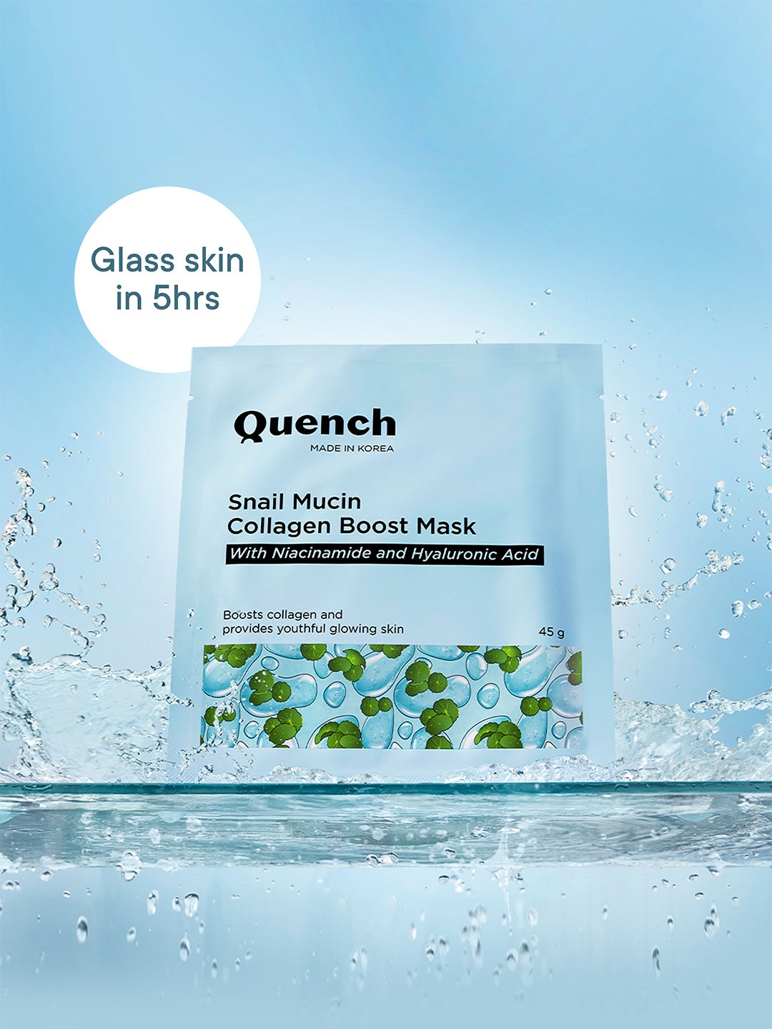 

Quench Snail Mucin Collagen Boost Mask- 45 g, Blue