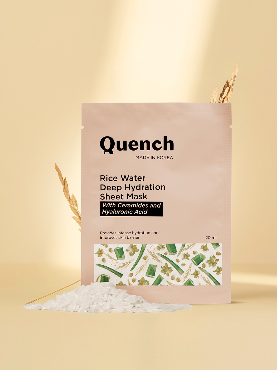 

Quench Rice Water Deep Hydration Sheet Mask- 20 ml, Off white