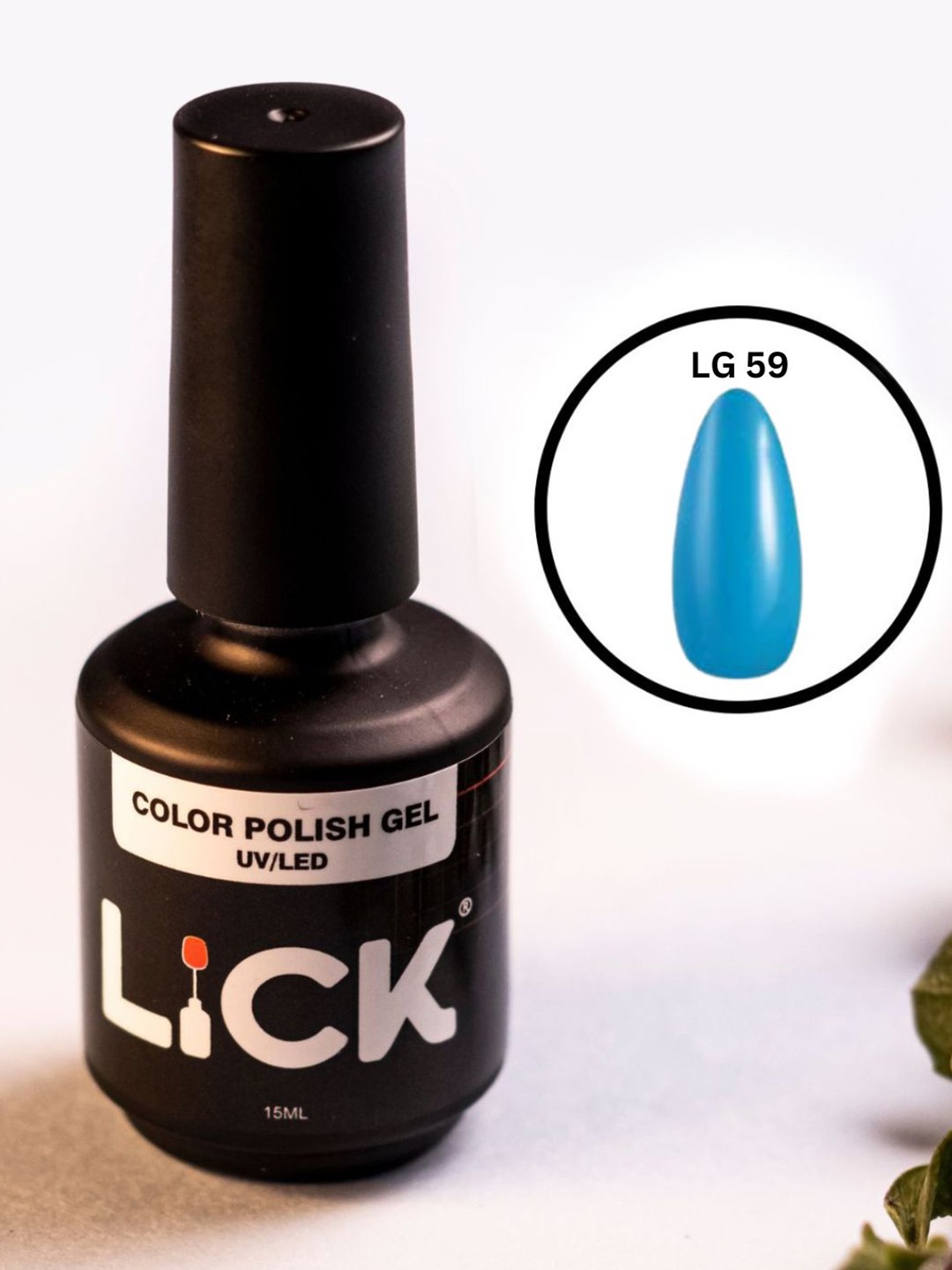 

LICK Uv - Led Long Lasting Gel Nail Polish - 15 ml - Light Blue - LG 59