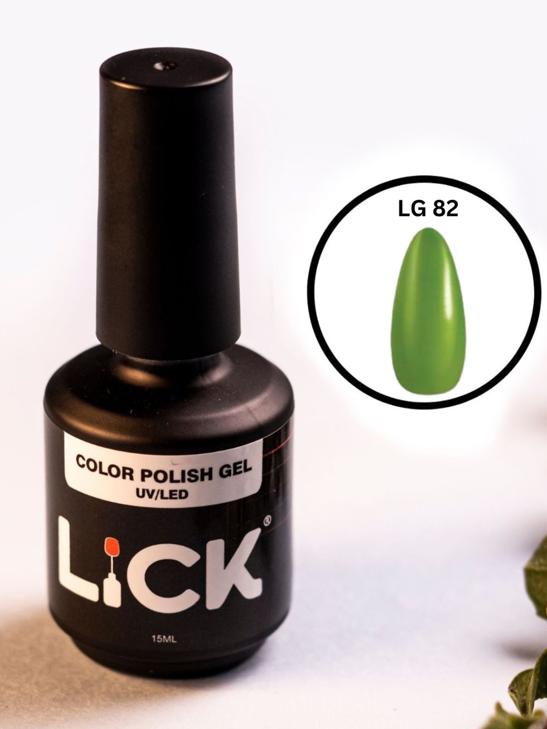 

LICK Color Polish Uv - Led Long Lasting Gel Nail Polish - 15 ml - Green - LG 82