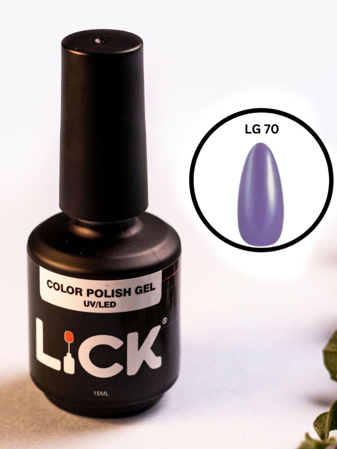 

LICK UV/LED Color Polish Long Lasting Gel Nail Polish - 15 ml - Purple - LG 70