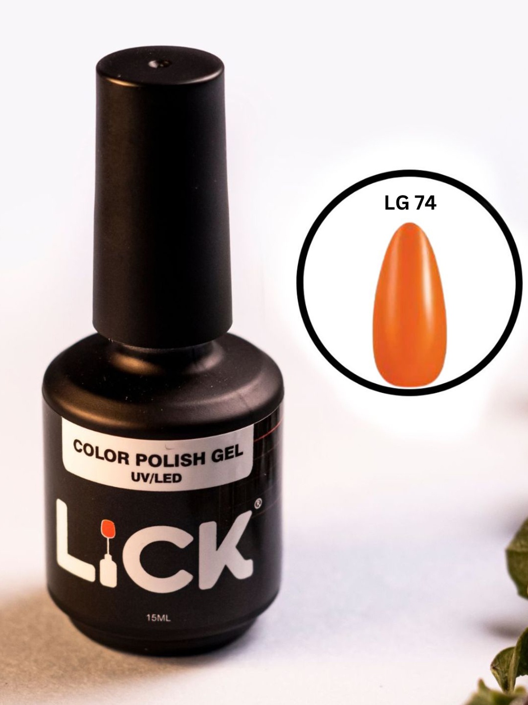 

LICK Color Polish Uv - Led Long Lasting Gel Nail Polish - 15 ml - Orange - LG 74