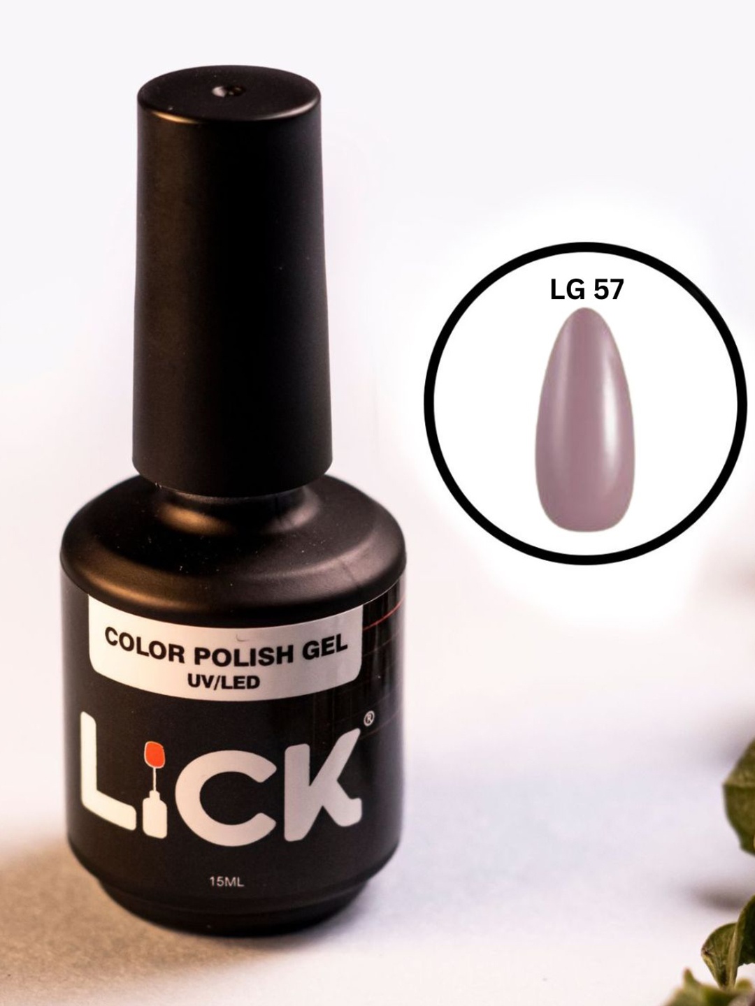 

LICK UV/LED Color Polish Long Lasting Gel Nail Polish - 15 ml - Lavender - LG 57