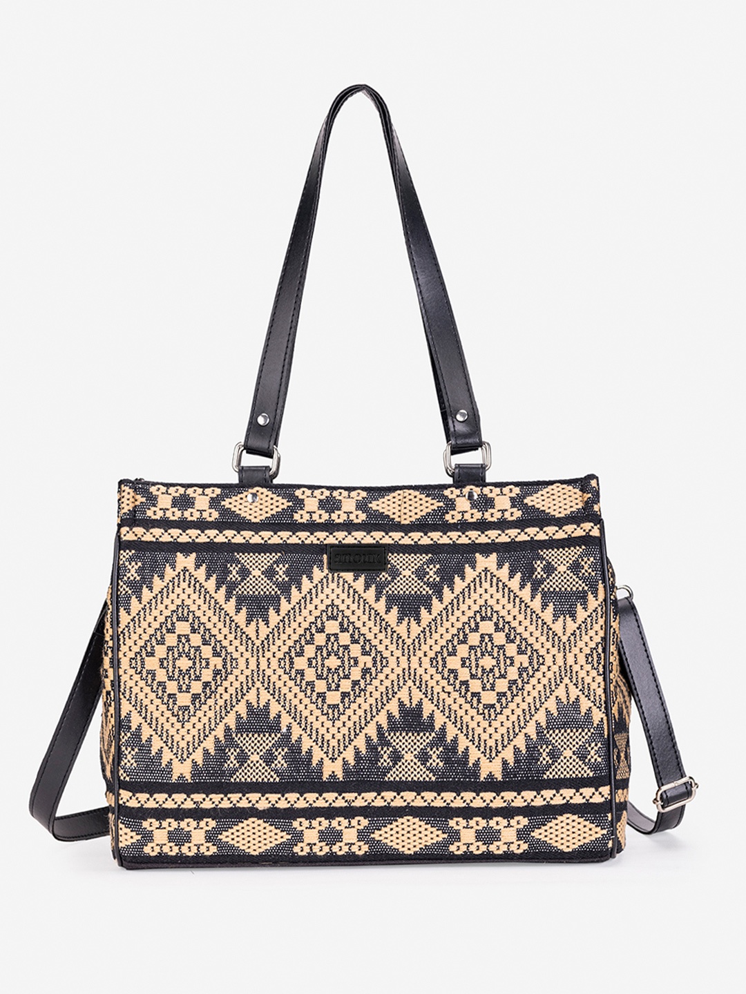 

Anouk Textured Structured Shoulder Bag, Black
