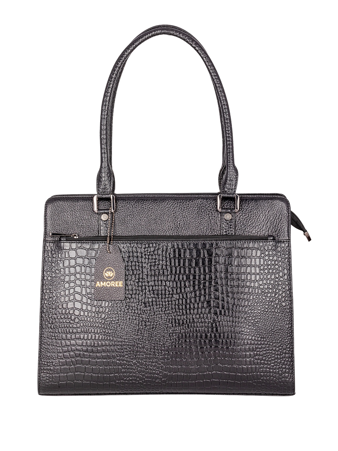 

AMOREE Women Leather Shoulder Bag, Black