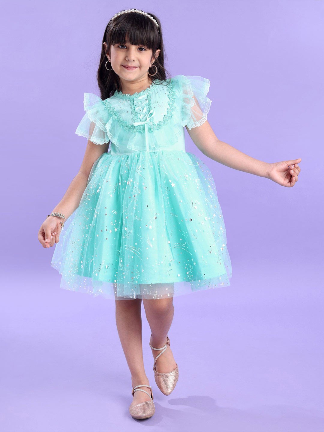 

Mark & Mia Flutter Sleeve Fit & Flare Dress, Sea green