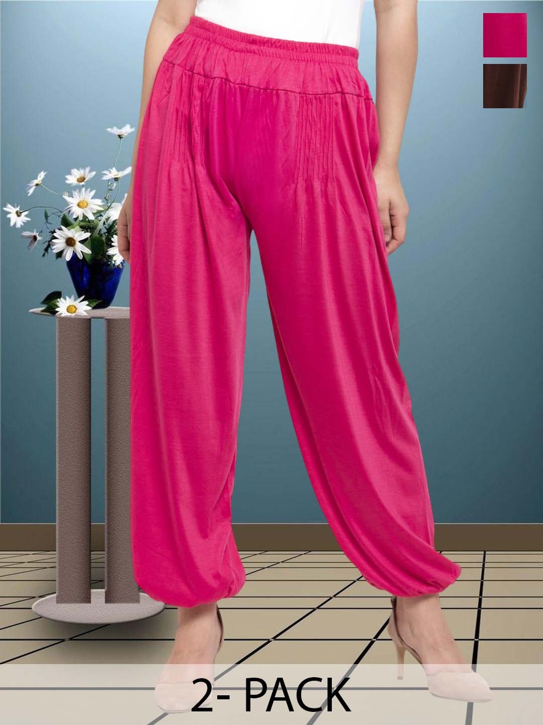 

GRACIT Women Viscose lycra Harem Paint, Pink