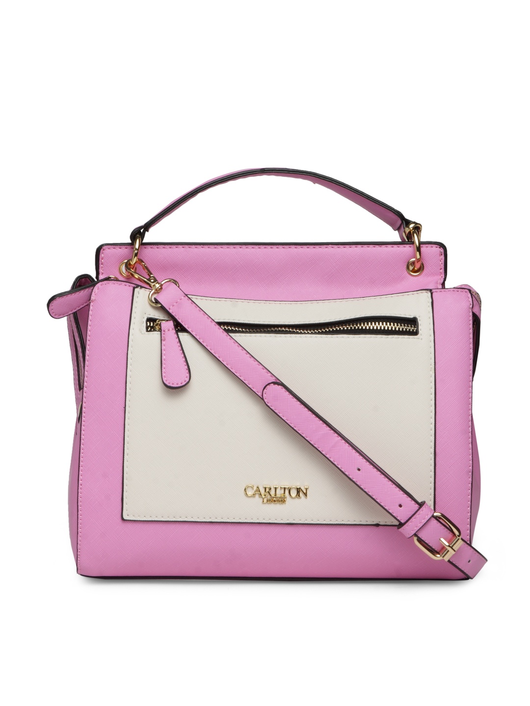 

Carlton London Pink Colourblocked Sling Bag