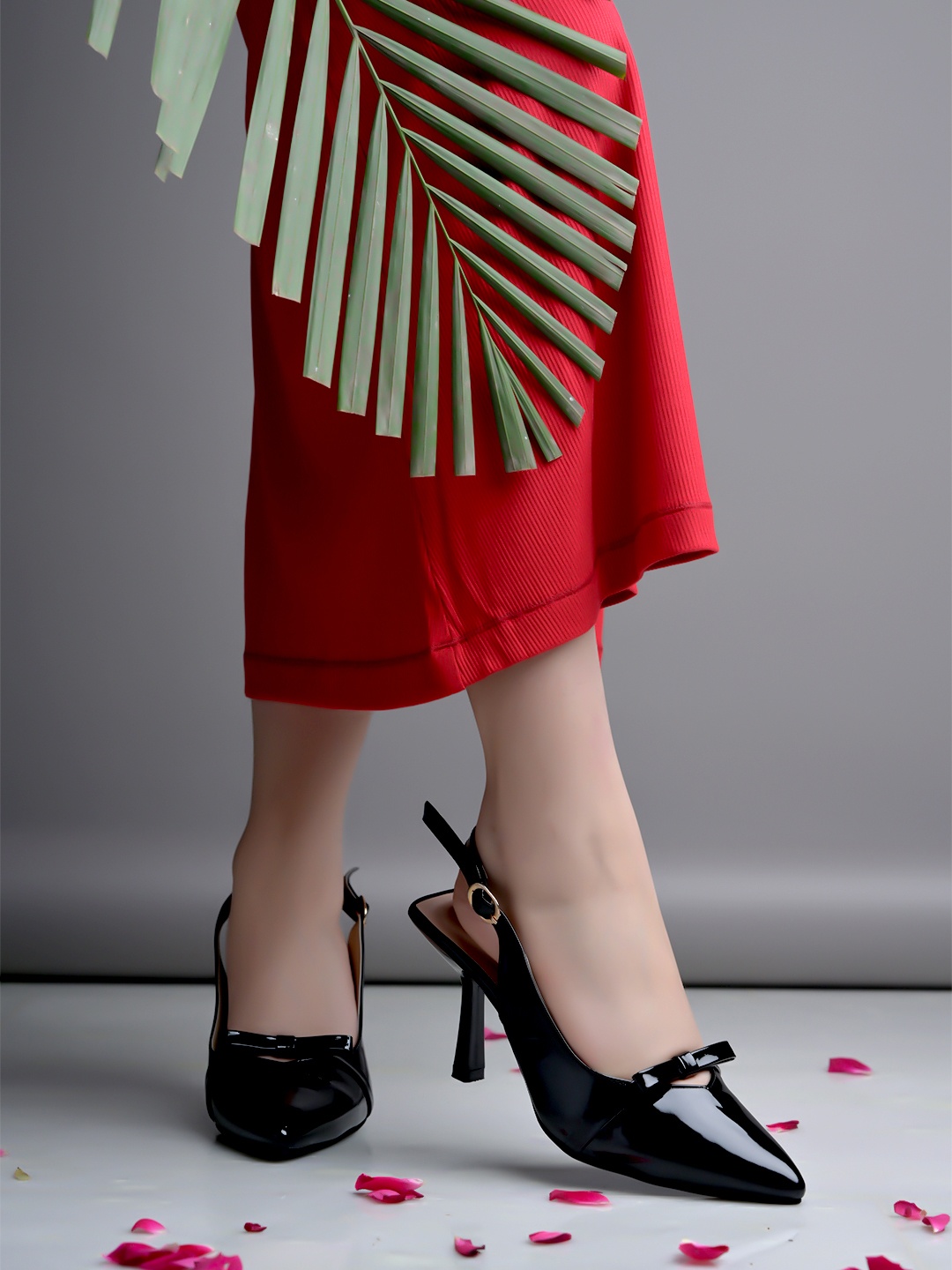 

Shoetopia Stiletto Pumps with Bows, Black