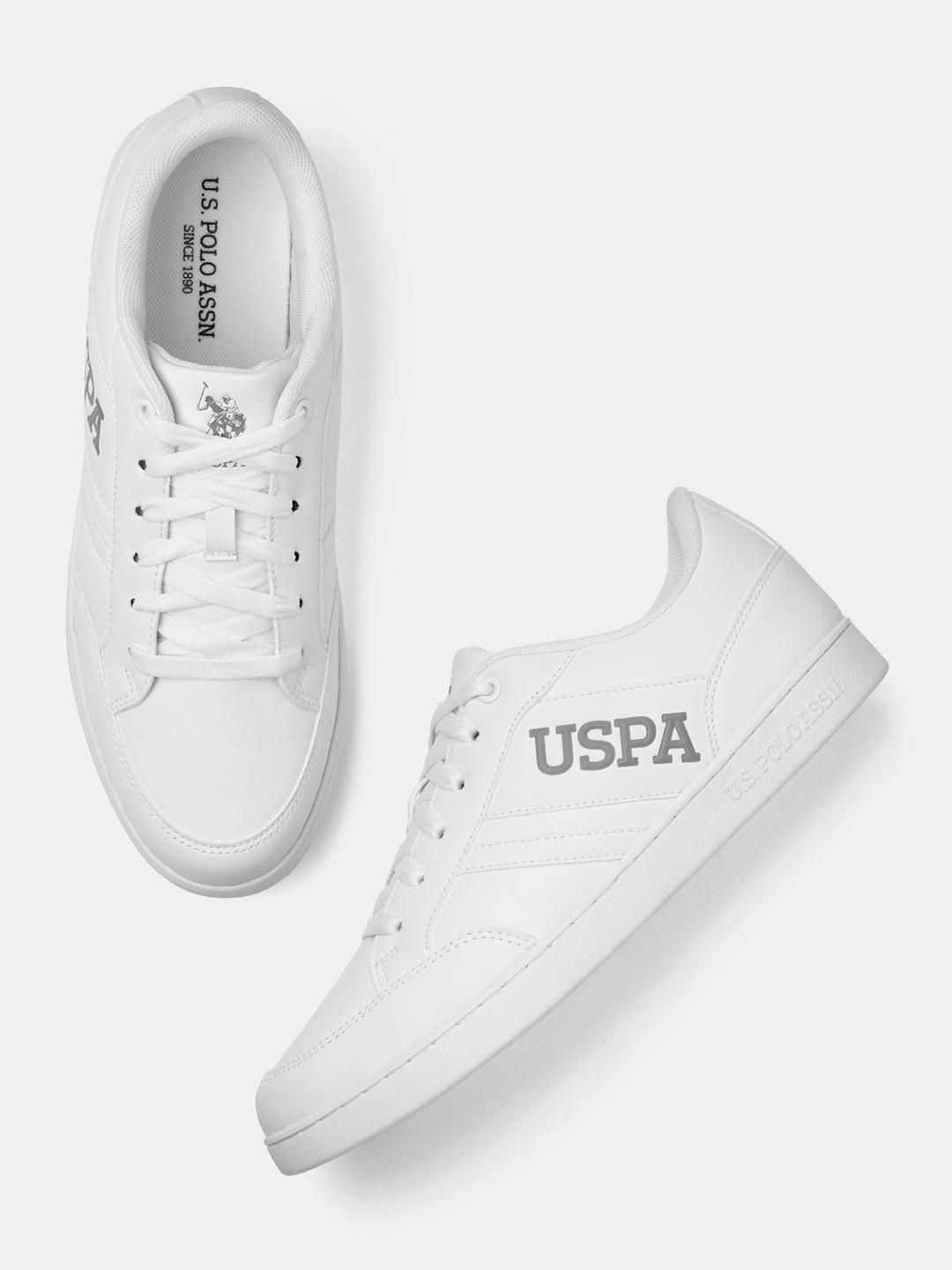 

U.S. Polo Assn. Men PU Sneakers, White