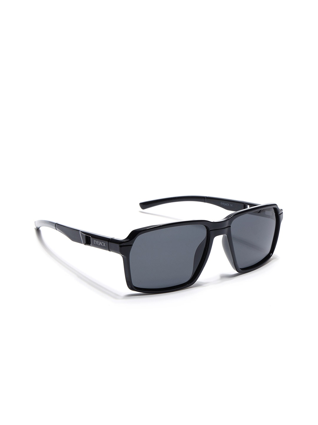 

Eyejack Unisex Wayfarer Sunglasses with Polarised and UV Protected Lens, Black