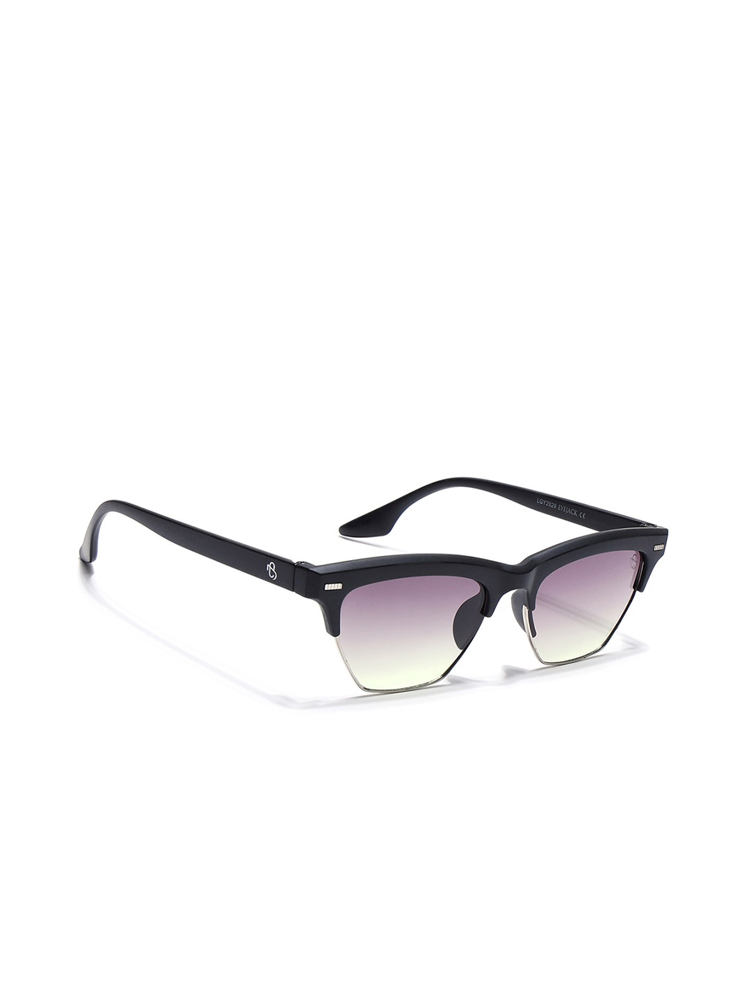 

Eyejack Unisex Square Sunglasses with UV Protected Lens, Black