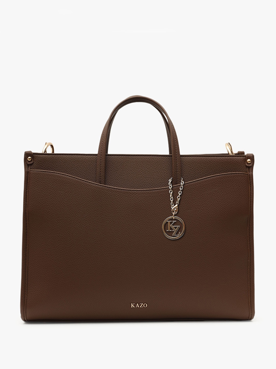 

Kazo Women Charlotte Carryall Tote Bag With Detachable Sling Strap, Coffee brown