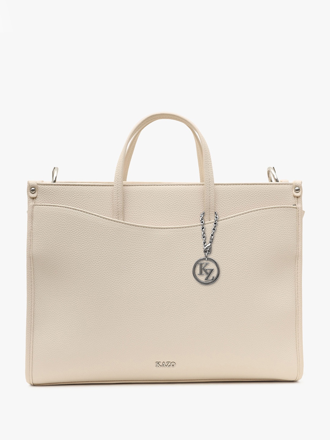 

Kazo Women Charlotte Carryall Tote Bag With Detachable Sling Strap, Off white