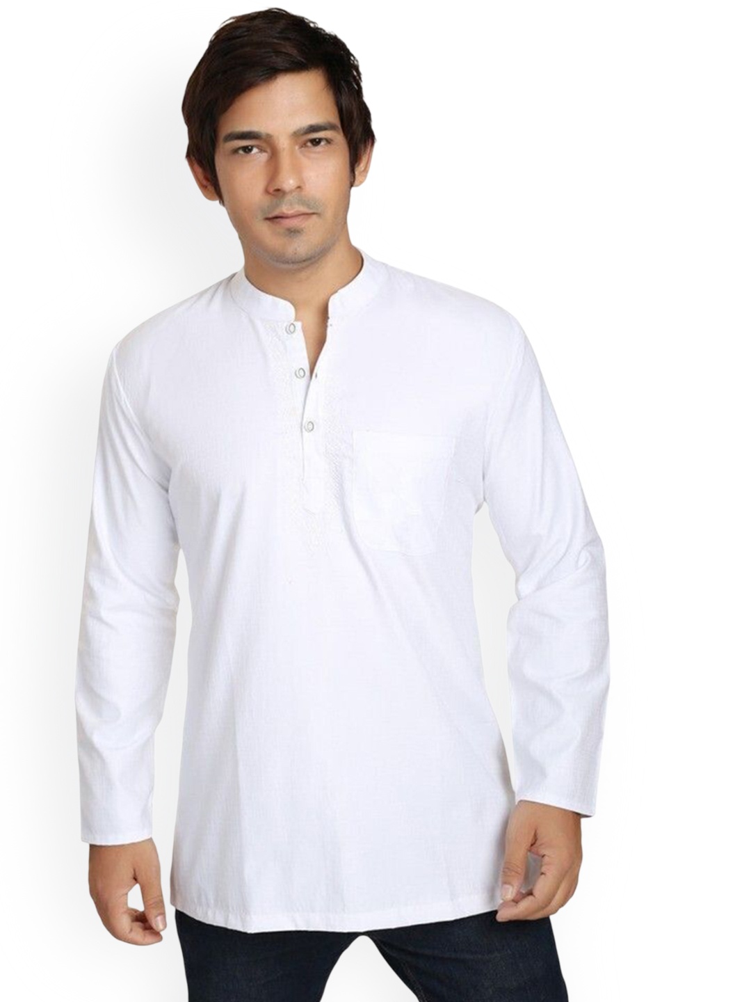 

Arch element Men Chikankari Kurta, White