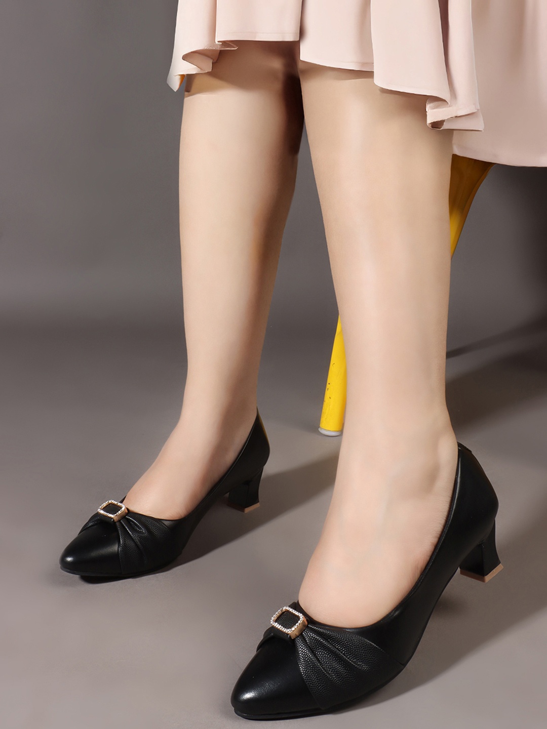 

Lavie Colourblocked Block Sandals, Black