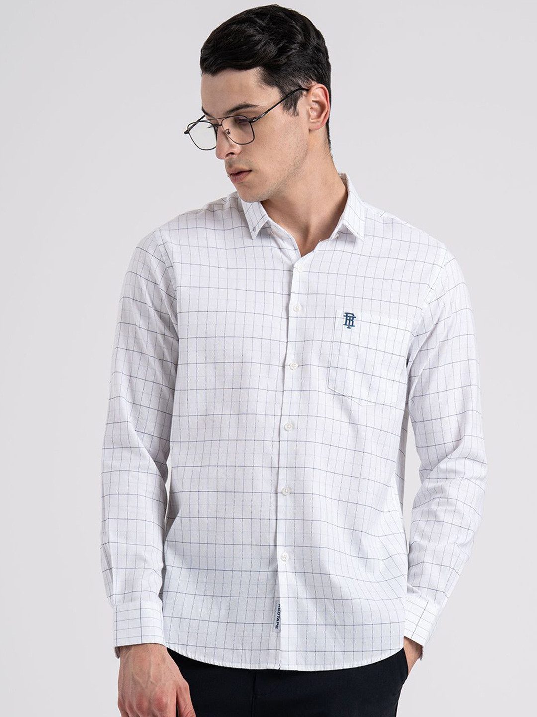 

Red Tape Men Relaxed Opaque Checked Casual Shirt, White