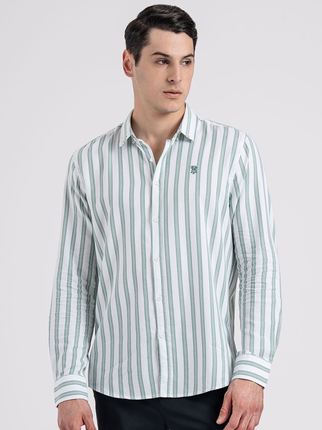 

Red Tape Men Relaxed Opaque Striped Casual Shirt, Green