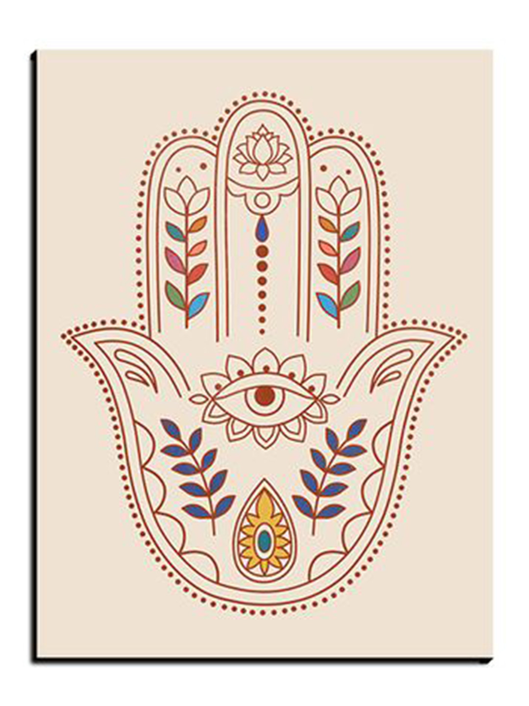 

Chalk My Theme Peach-Coloured & Blue 1 Piece Wood Other Wall Paintings