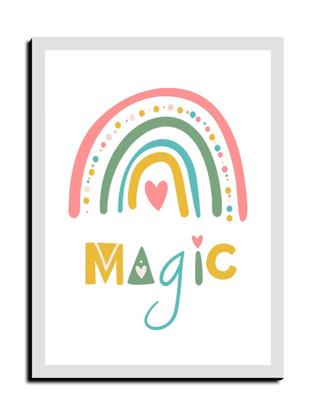 

Chalk My Theme White & Pink 1 Piece Wood Other Wall Paintings