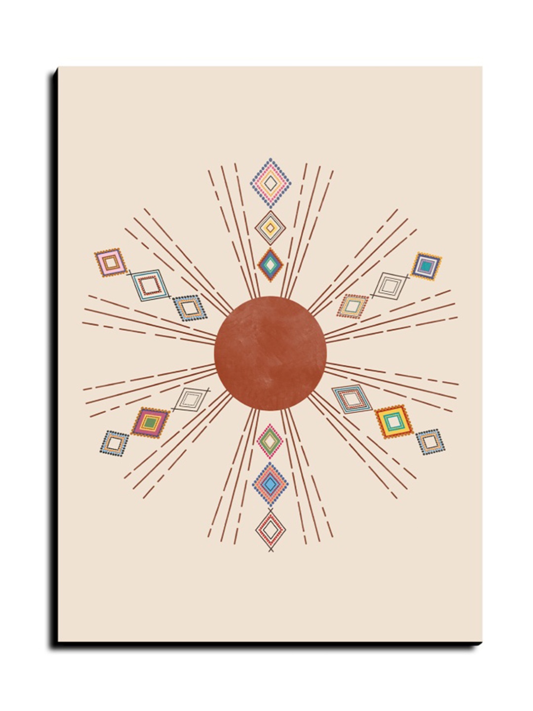 

Chalk My Theme Peach-Coloured & Brown 1 Piece Wood Other Wall Paintings