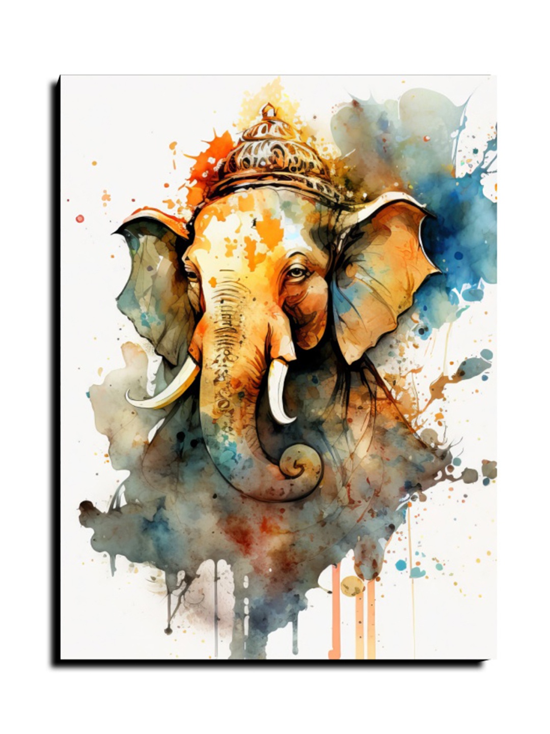 

Chalk My Theme White & Orange 1 Piece Wood Other Wall Paintings