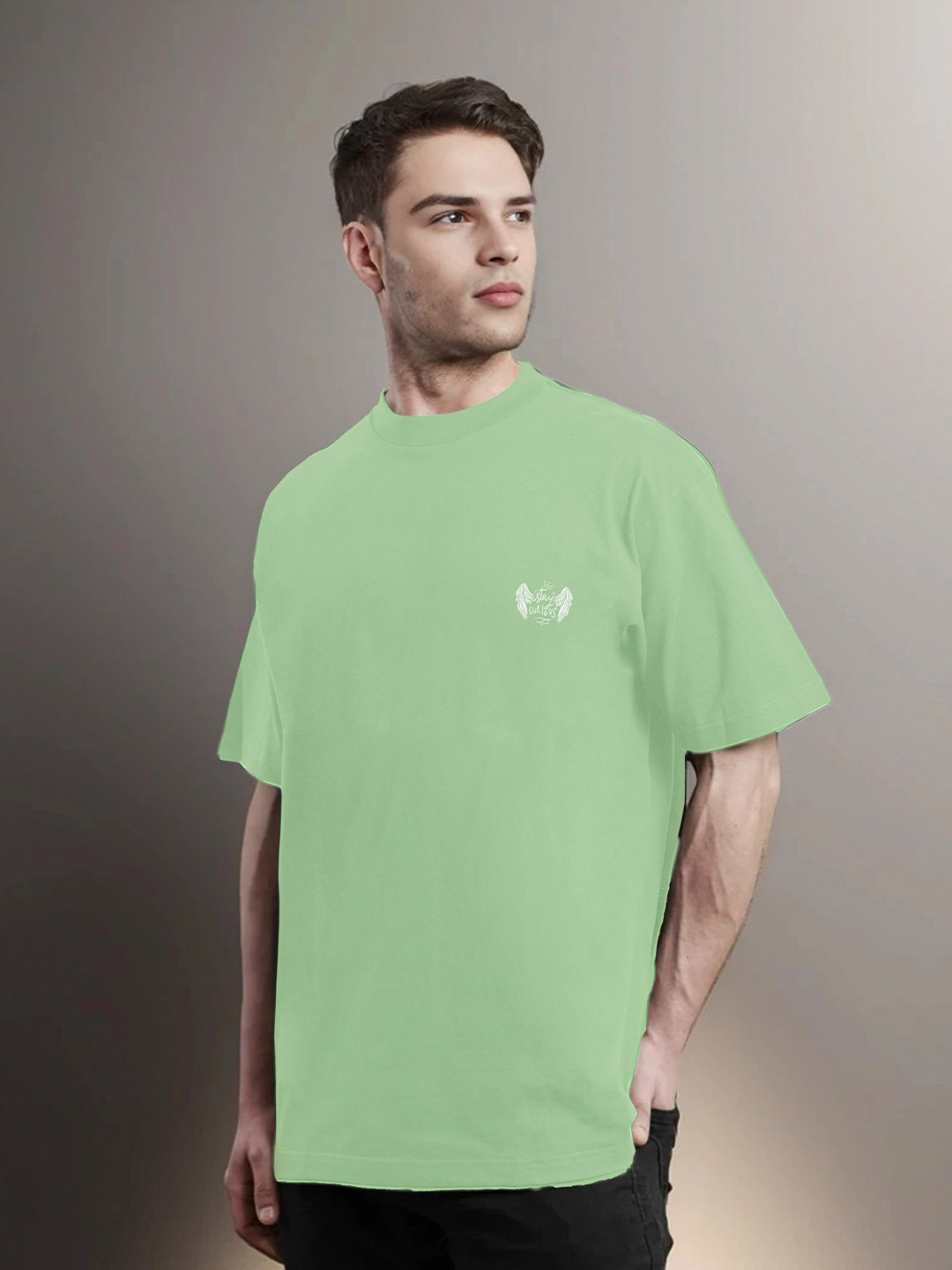 

Moda Rapido Men Printed Applique T-shirt, Sea green