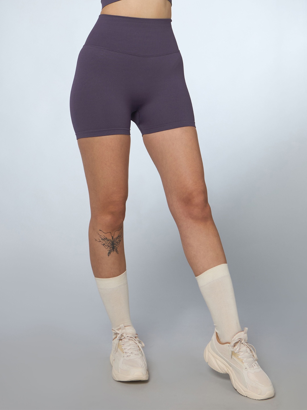 

CULT Women Purple Momentum Seamless Shorts