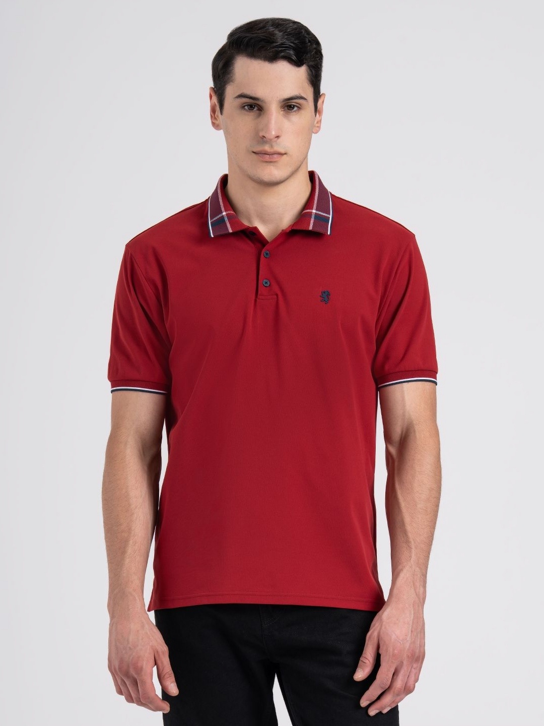 

Red Tape Men Polo Collar Applique T-shirt