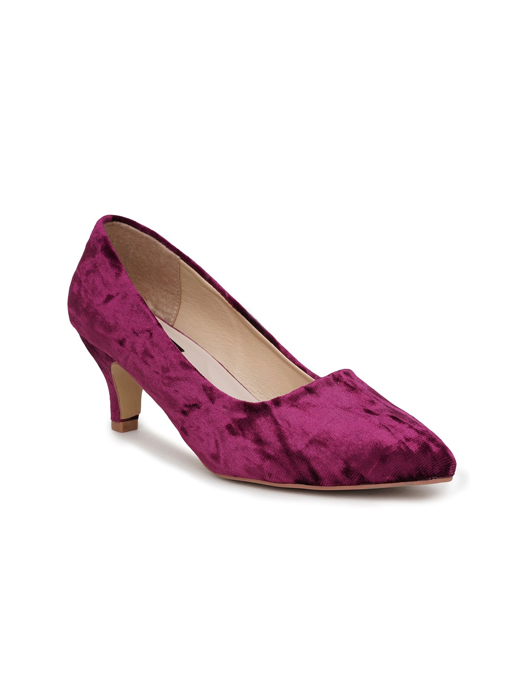 

Sherrif Shoes Velvet Party Stiletto Pumps, Maroon