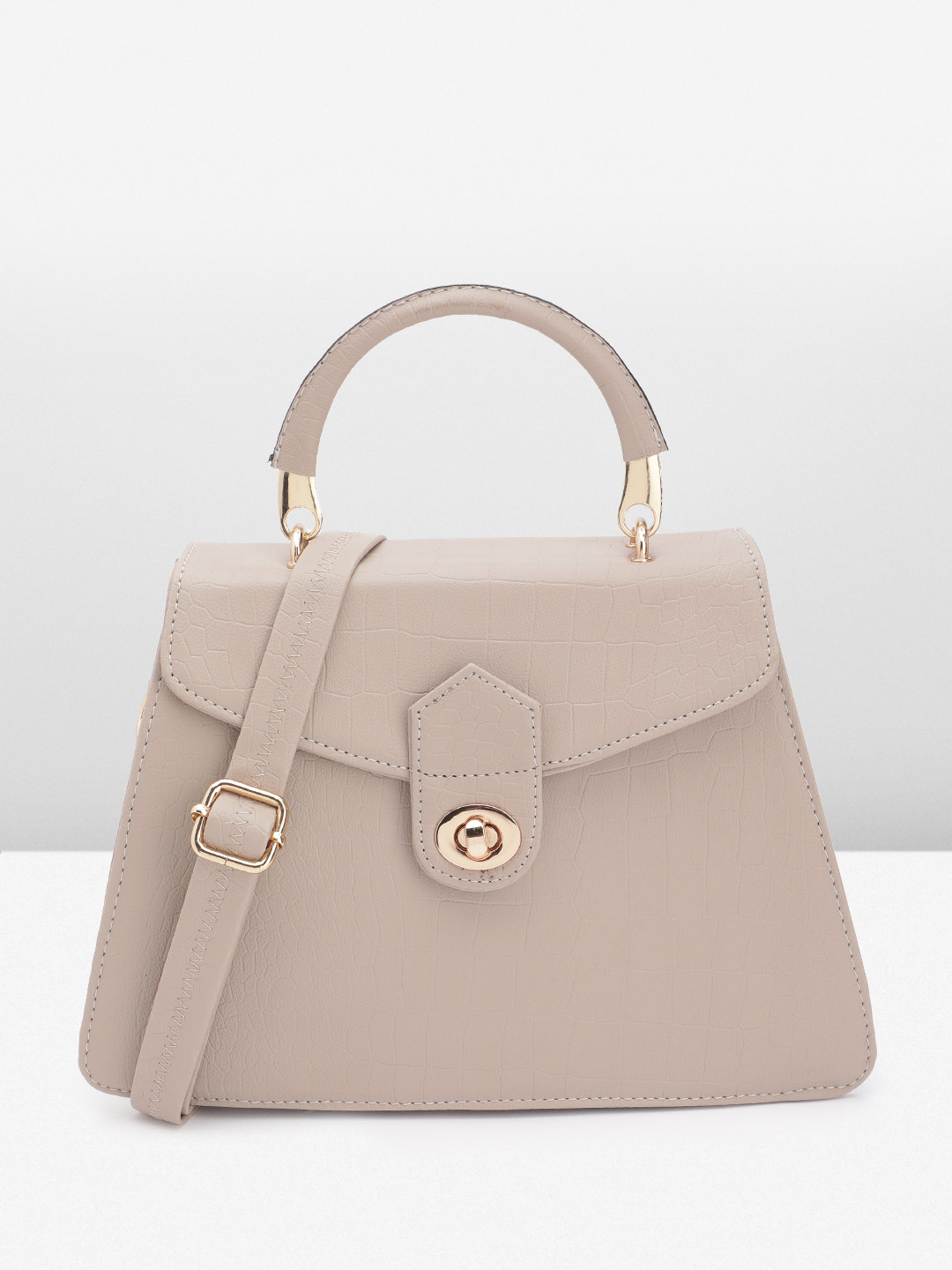 

Carlton London Textured Handheld Bag, Cream